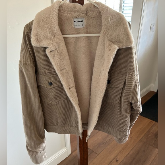 Ci Sono Jackets & Blazers - Ci Soon Women’s Cordaroy Sherpa Lined Jacket New Without Tags Size L